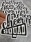 "Cheer Squad" Black/White, Cheer Patch, Iron-on Applique, Size 4" inches